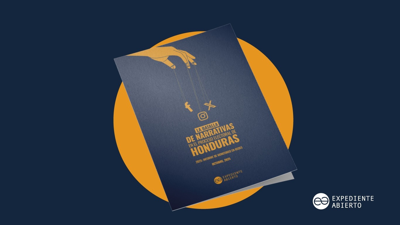 Portada en libro del informe de narrativas electorales Honduras octubre 2025