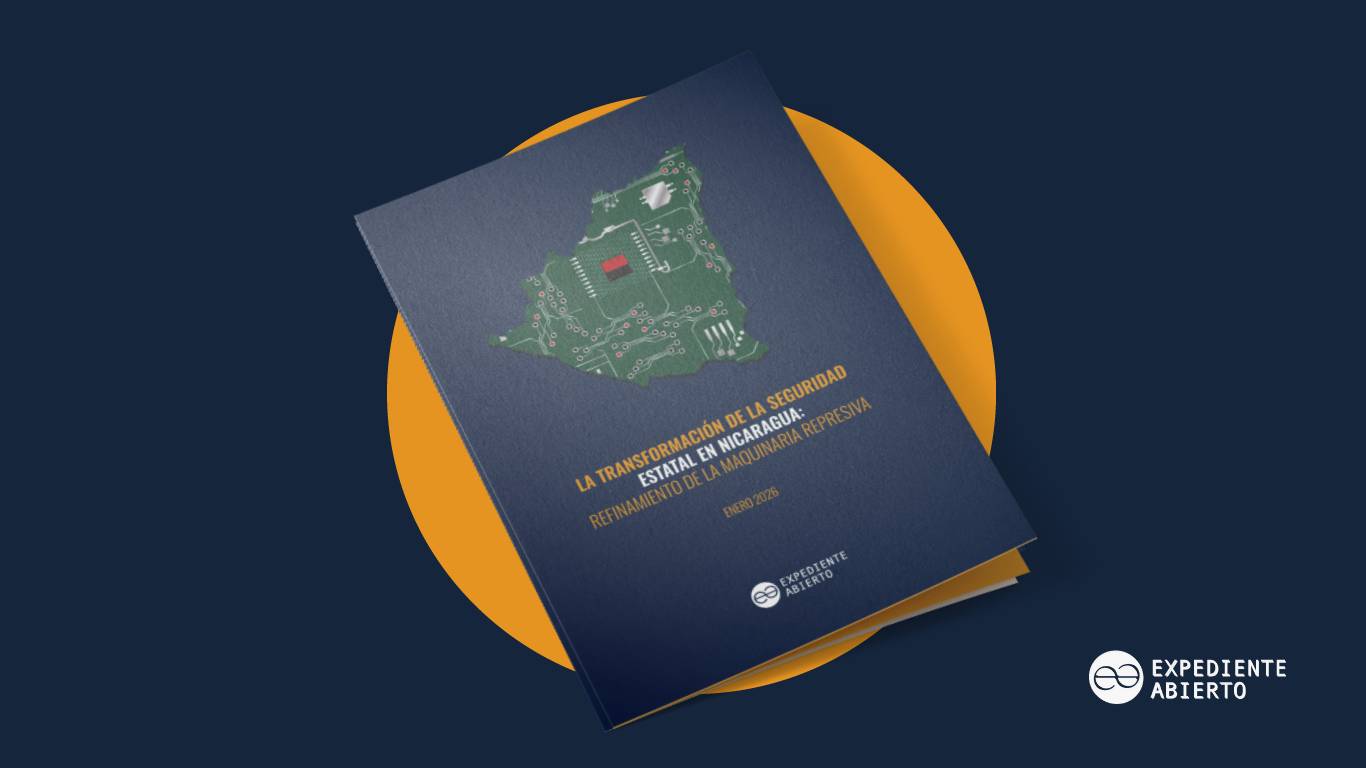 Portada en libro del informe sobre maquinaria represiva de Nicaragua 2026
