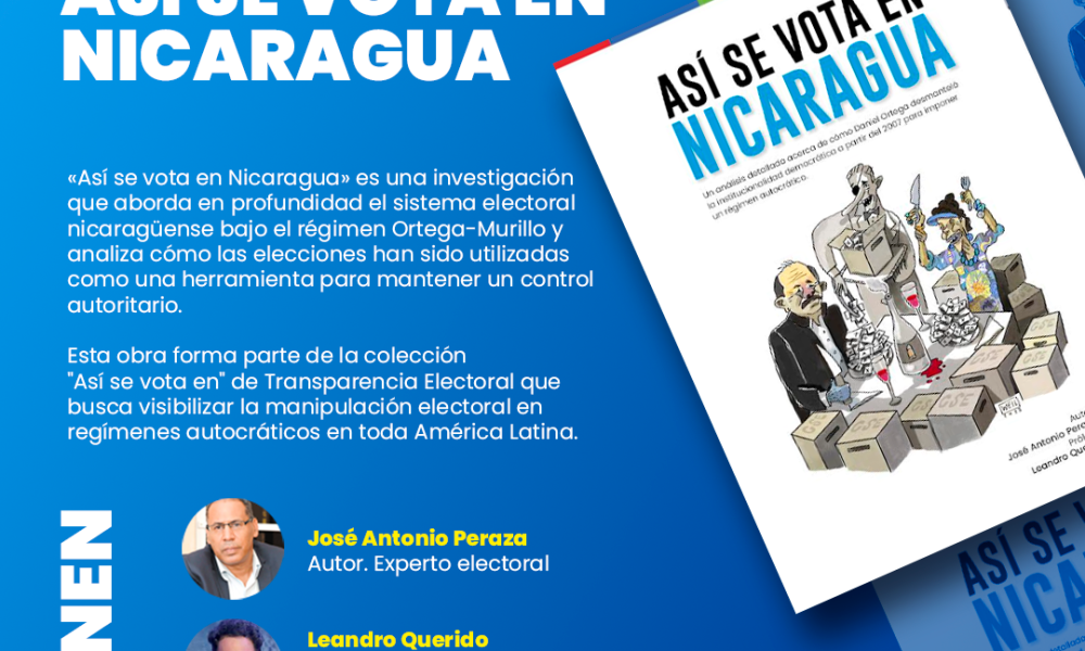 Invitación a presentación del libro "Así se vota en Nicaragua"