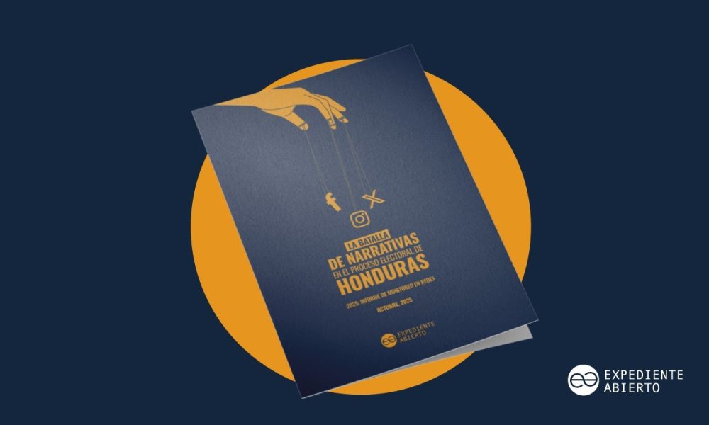 Portada en libro del informe de narrativas electorales Honduras octubre 2025